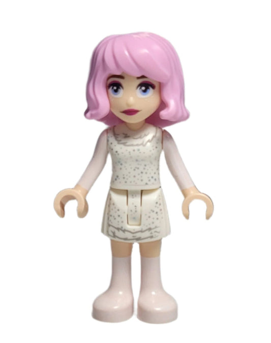 Enid Sinclair, White Sparkling Dress, wed005
